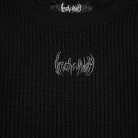 Waffle Knit Cut-off Tee [OBSIDIAN]