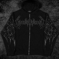 Deathkeeper Oversized Zip-up Hoodie [MIDNIGHT]