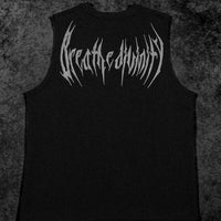 Waffle Knit Cut-off Tee [OBSIDIAN]