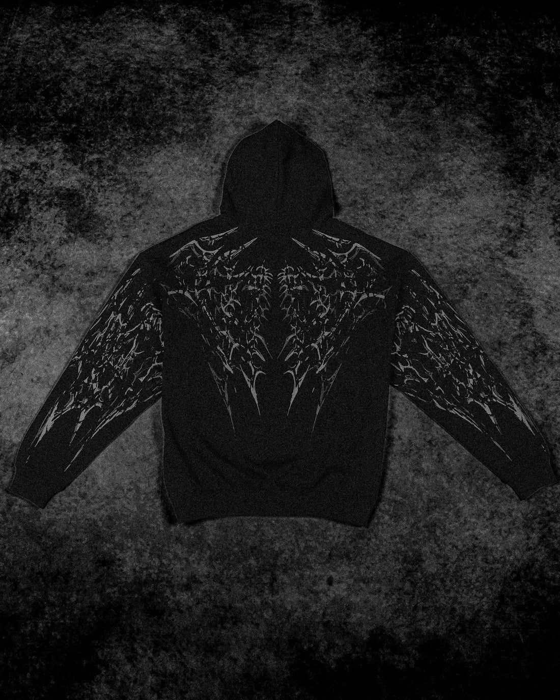 Deathkeeper Oversized Zip-up Hoodie [MIDNIGHT]