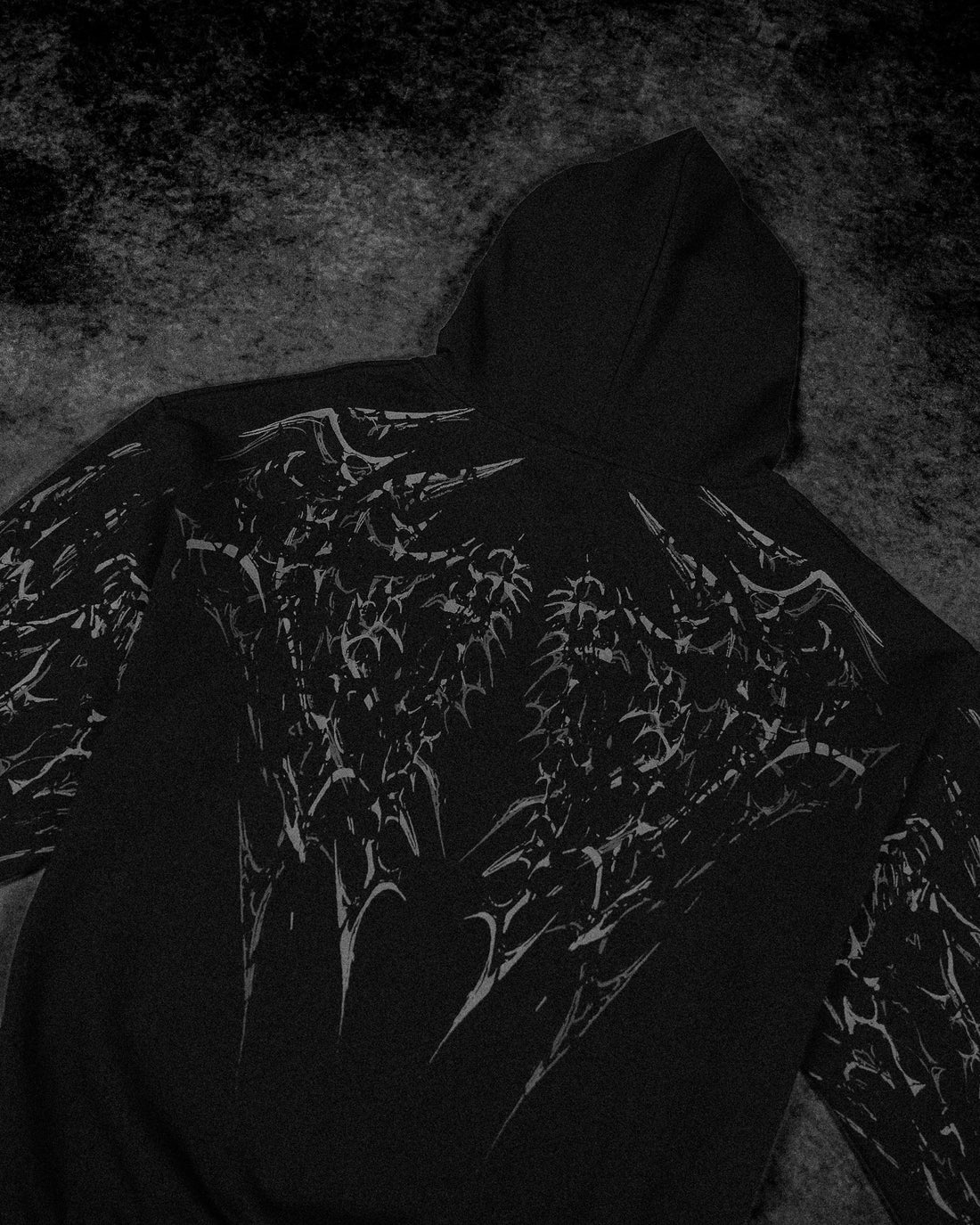 Deathkeeper Oversized Zip-up Hoodie [MIDNIGHT]