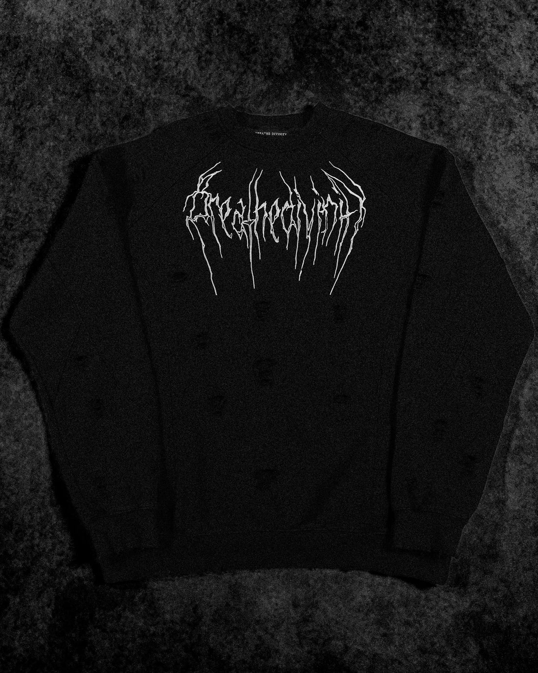 Mens Oversized Tarnished Crewneck [VOID BLACK]