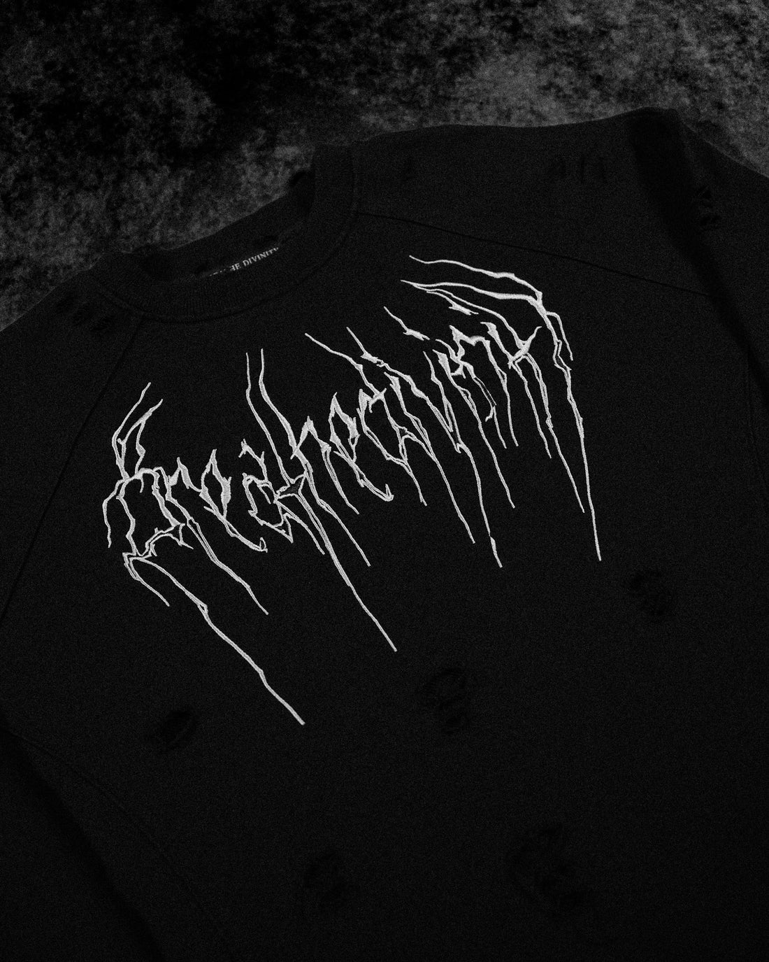 Mens Oversized Tarnished Crewneck [VOID BLACK]