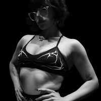 Women's Void Tech™ Cursemark Halter Sports Bra [VOID BLACK]