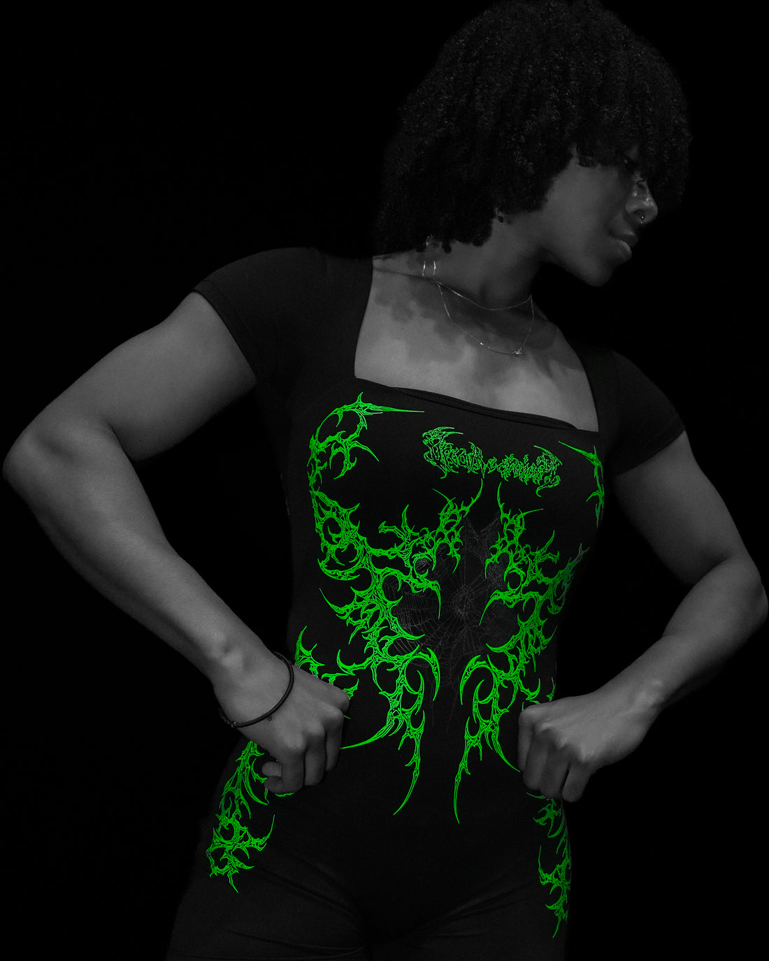 Women's Void Tech™ Spider Corpse Bodysuit [GLOW IN THE DARK]