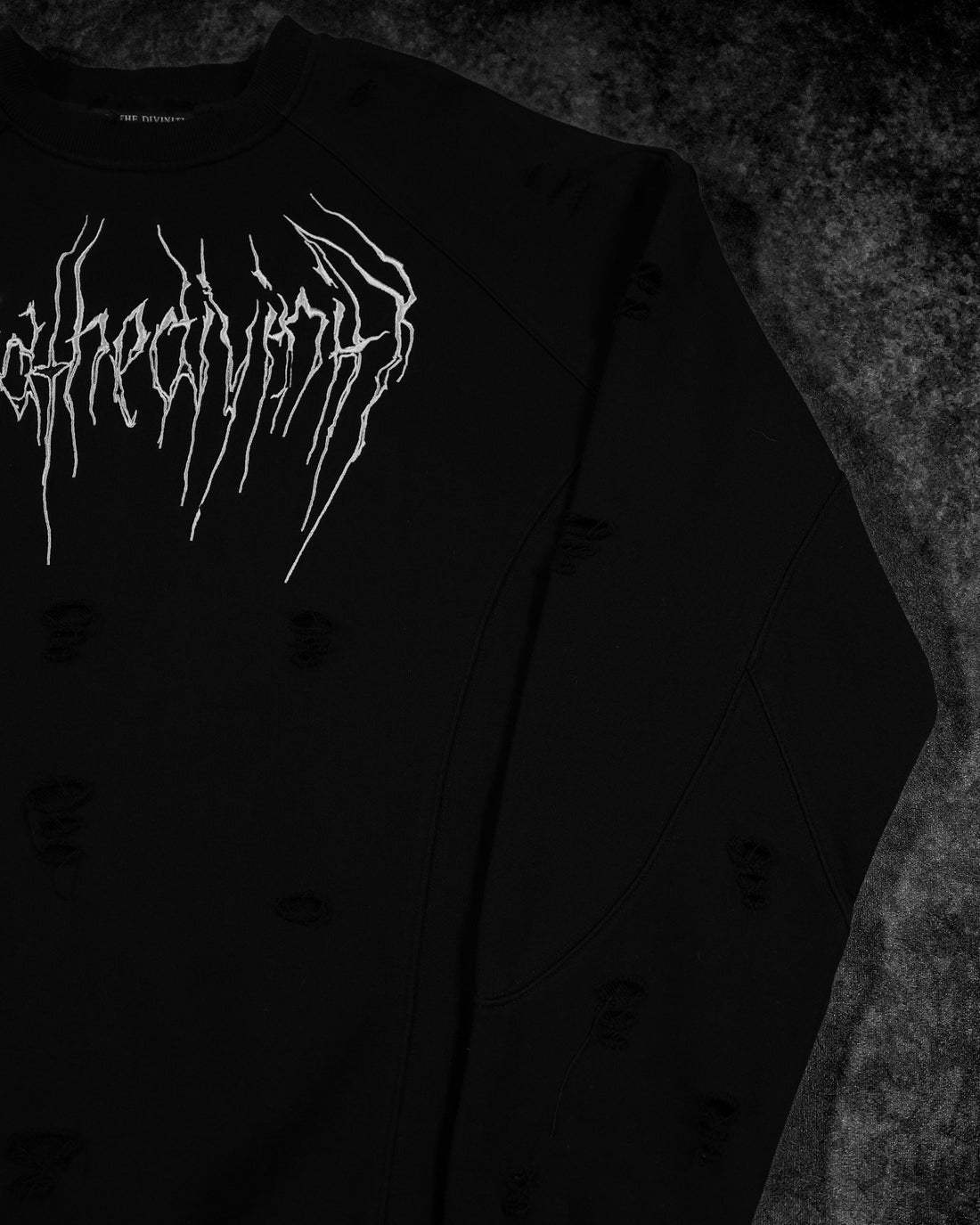 Mens Oversized Tarnished Crewneck [VOID BLACK]