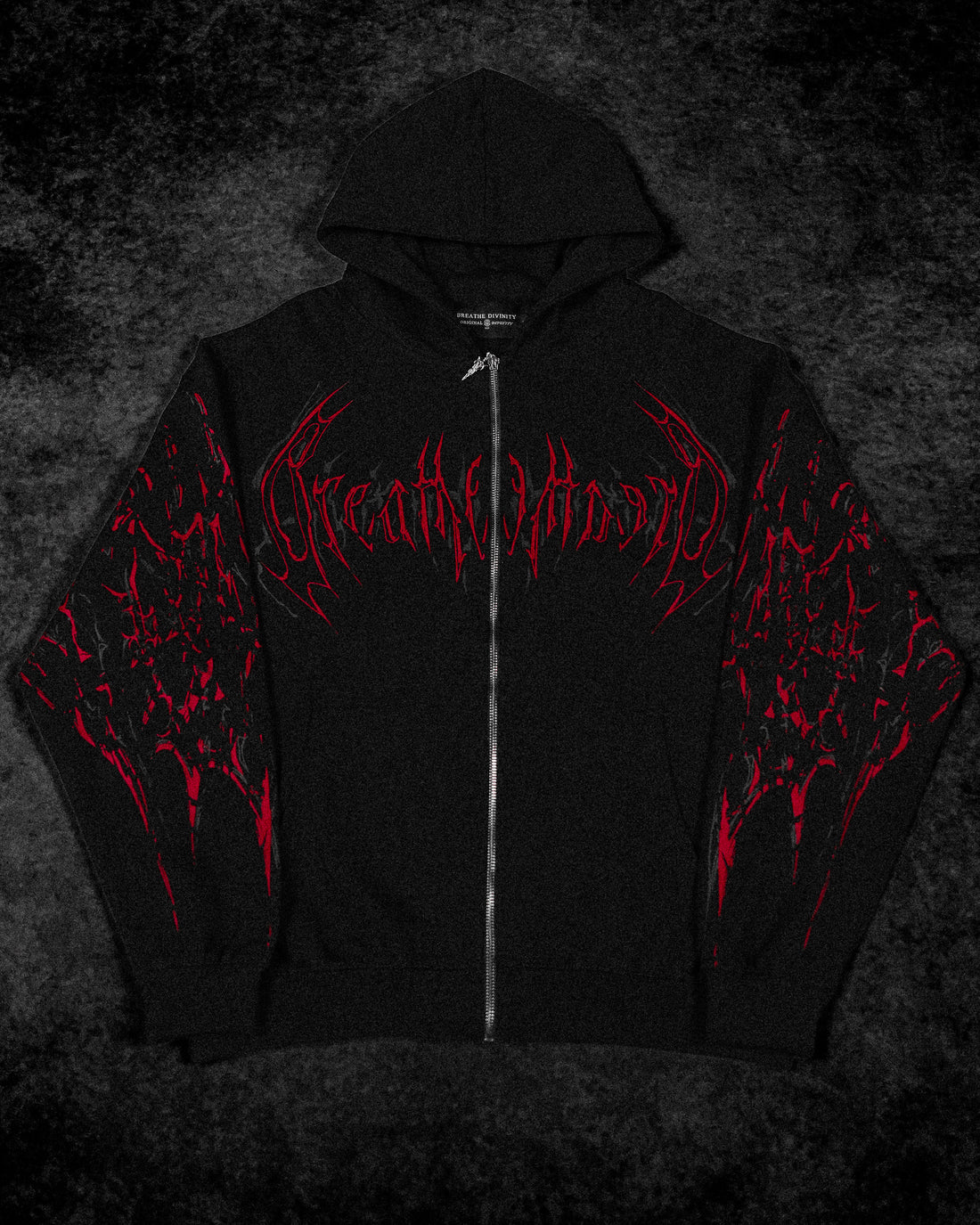 Deathkeeper Oversized Zip-up Hoodie [INFERNO]