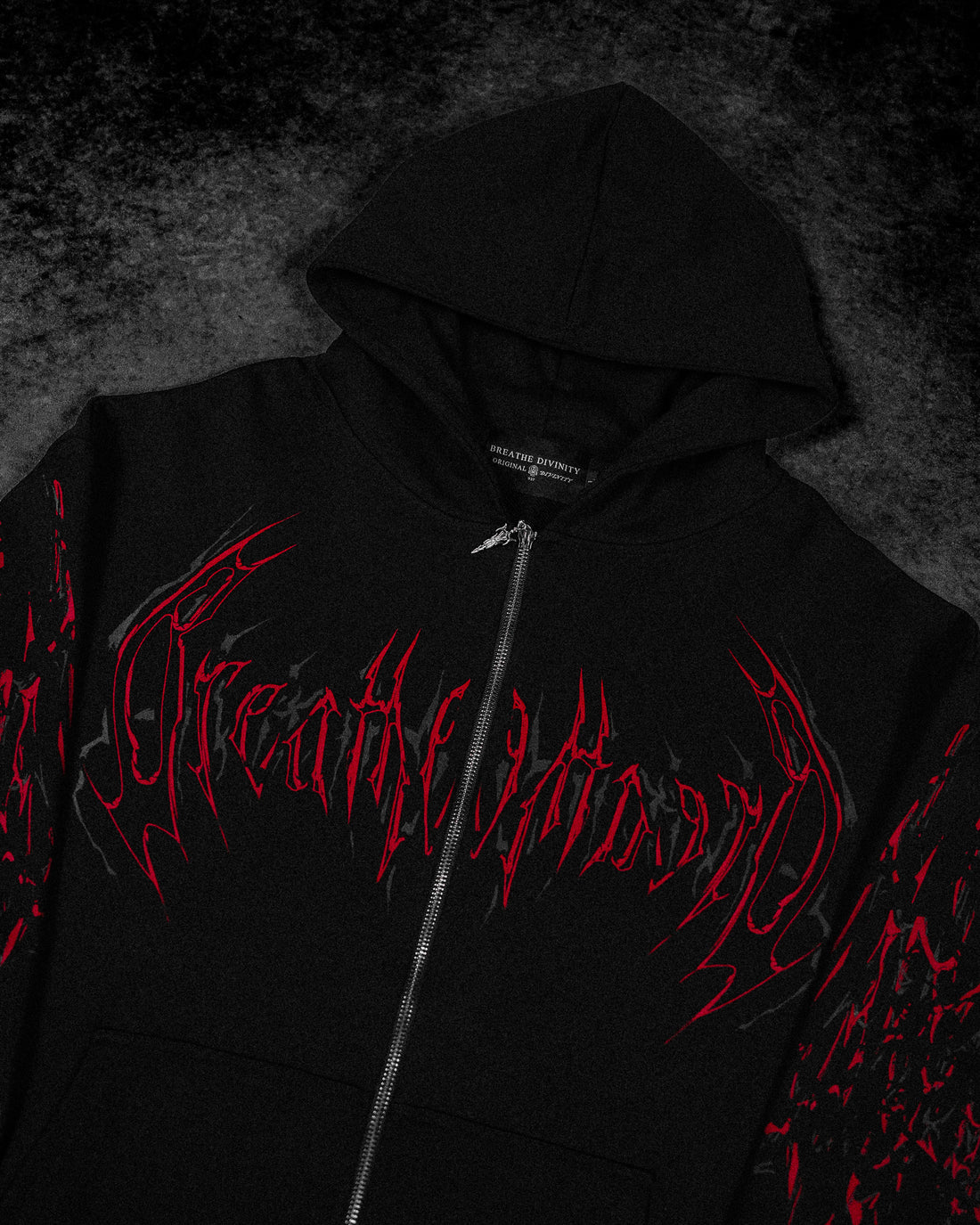 Deathkeeper Oversized Zip-up Hoodie [INFERNO]