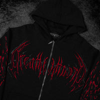 Deathkeeper Oversized Zip-up Hoodie [INFERNO]