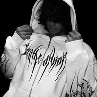Kingslayer Oversized Zip-up hoodie [DIVINE WHITE]