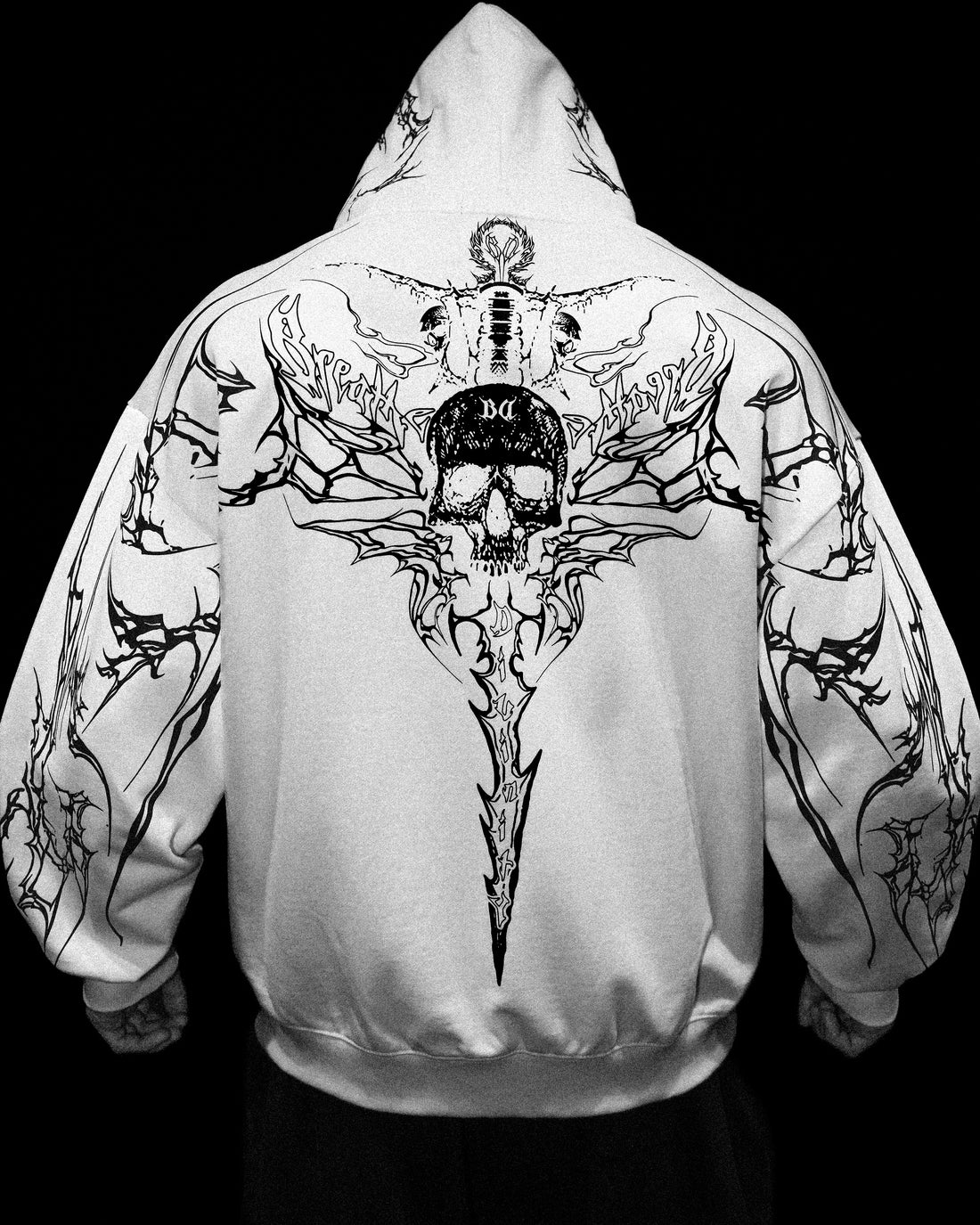 Kingslayer Oversized Zip-up hoodie [DIVINE WHITE]