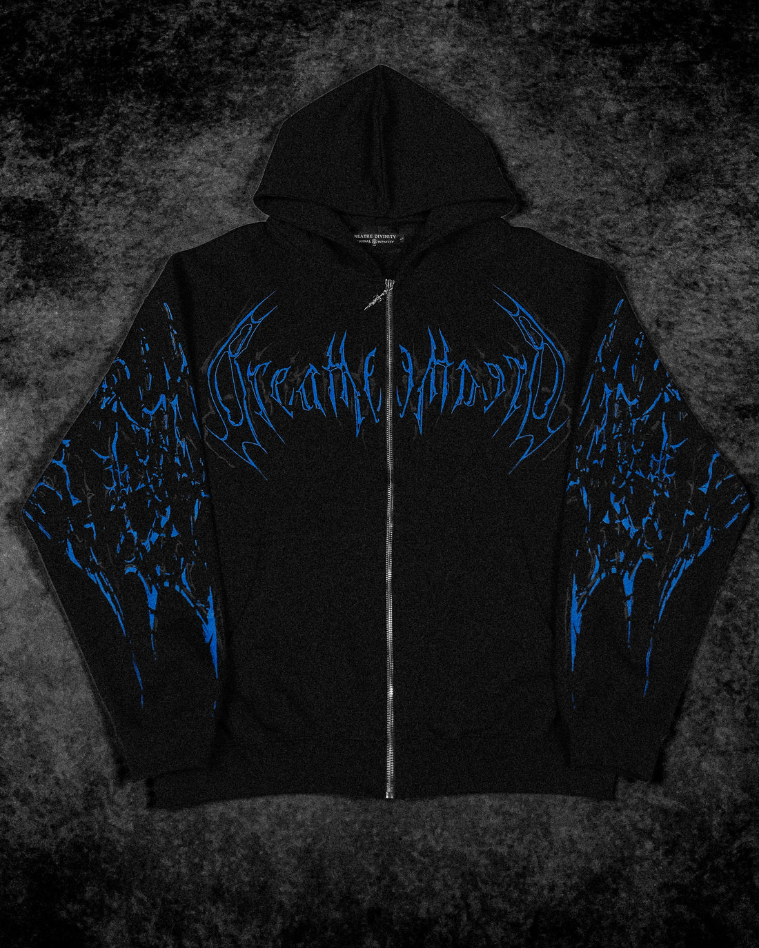 Deathkeeper Oversized Zip-up Hoodie [MOONLIGHT BLUE]