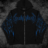 Deathkeeper Oversized Zip-up Hoodie [MOONLIGHT BLUE]