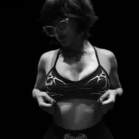 Women's Void Tech™ Cursemark Halter Sports Bra [VOID BLACK]
