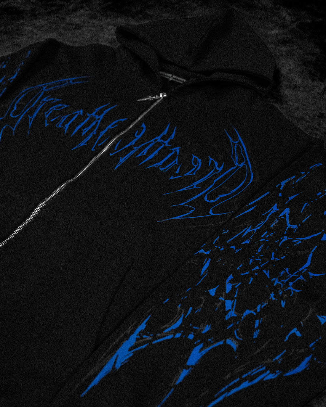 Deathkeeper Oversized Zip-up Hoodie [MOONLIGHT BLUE]