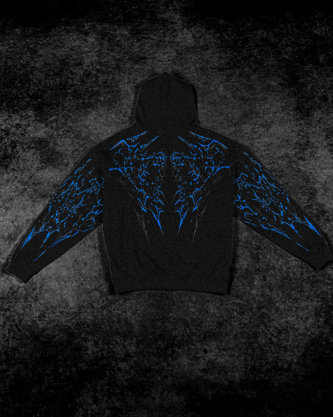 Deathkeeper Oversized Zip-up Hoodie [MOONLIGHT BLUE]