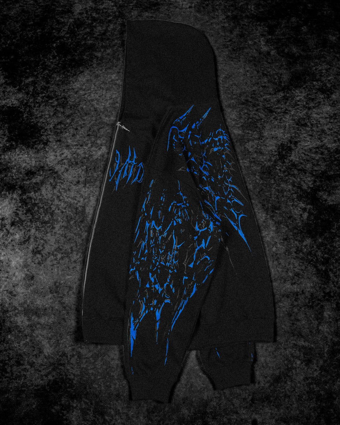 Deathkeeper Oversized Zip-up Hoodie [MOONLIGHT BLUE]