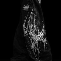 Webbed Venom Texture Uncuffed Sweatpants [VOID BLACK]