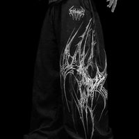 Webbed Venom Texture Uncuffed Sweatpants [VOID BLACK]