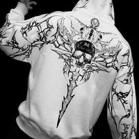 Kingslayer Oversized Zip-up hoodie [DIVINE WHITE]