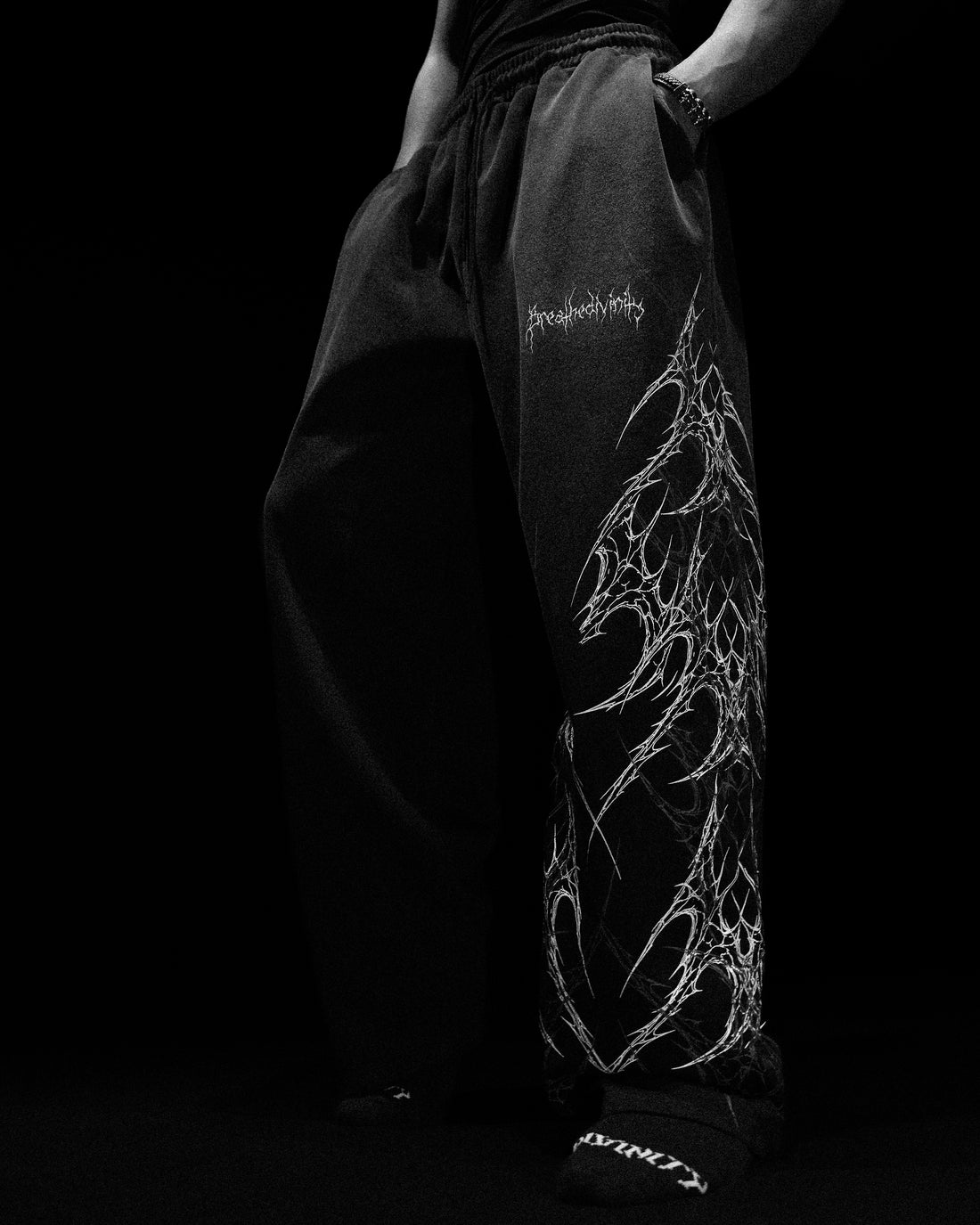 Parallel Dimension Banana Shape Uncuffed sweatpants [SMOKE]