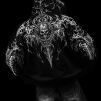 Death Slayer Oversized Zip-up Hoodie [VOID BLACK]