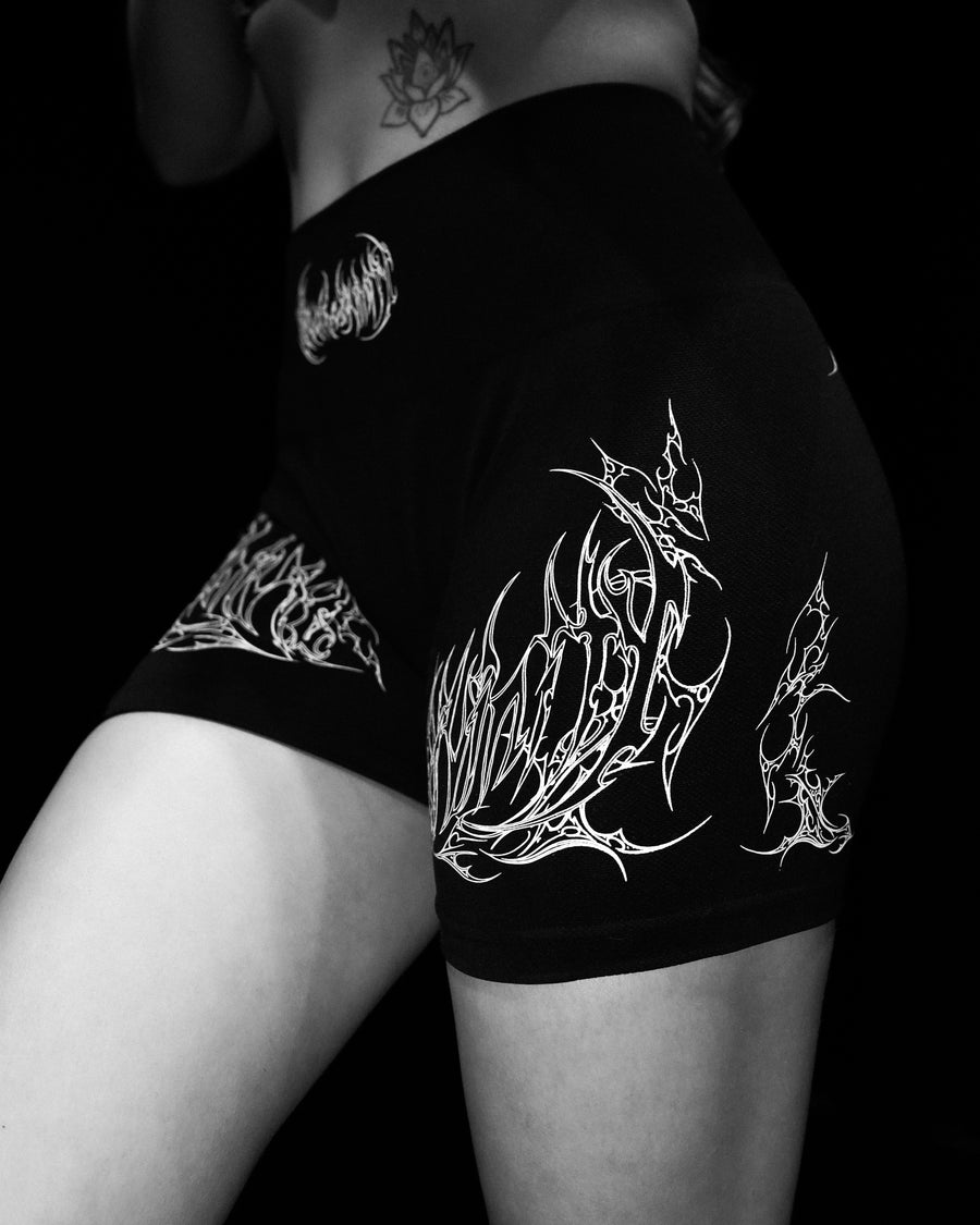 Women's Void Tech™ Crimson Vow Seamless Shorts [VOID BLACK]