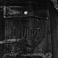 Oversized Distressed Denim Cargo jeans [ALLOY WASH]