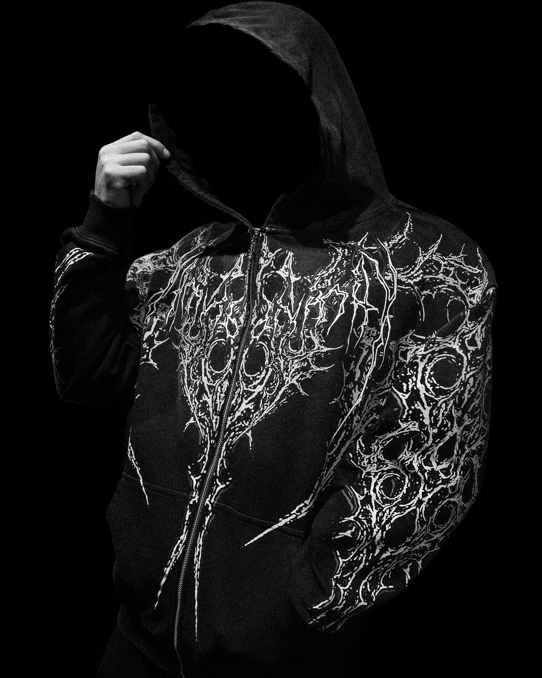 Nocturnal Oversized Zip-up Hoodie [SMOKE]