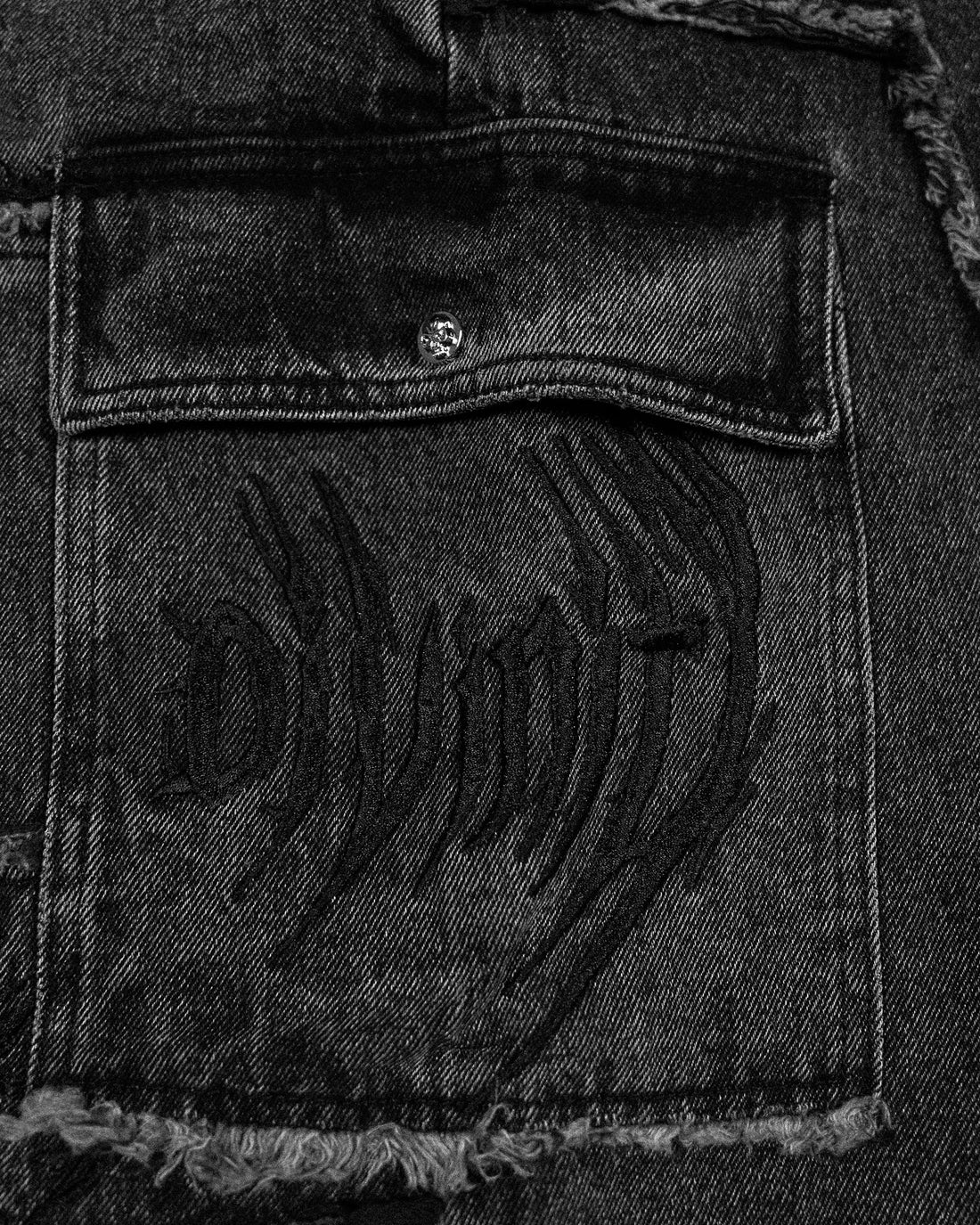 Oversized Distressed Denim Cargo jeans [VINTAGE WASH]