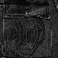Oversized Distressed Denim Cargo jeans [VINTAGE WASH]