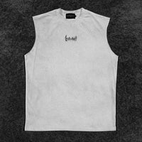 Oversized Cut-off Tee [BONE]