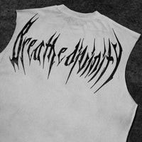 Oversized Cut-off Tee [BONE]