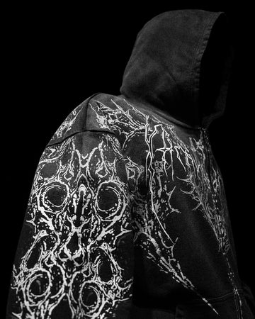Nocturnal Oversized Zip-up Hoodie [SMOKE]