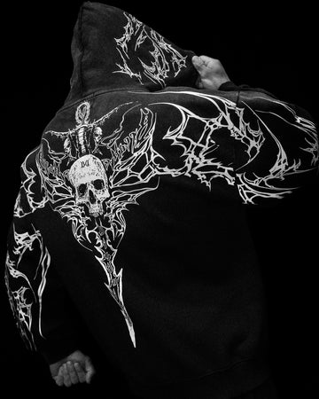 Kingslayer Oversized Zip-up hoodie [SMOKE]