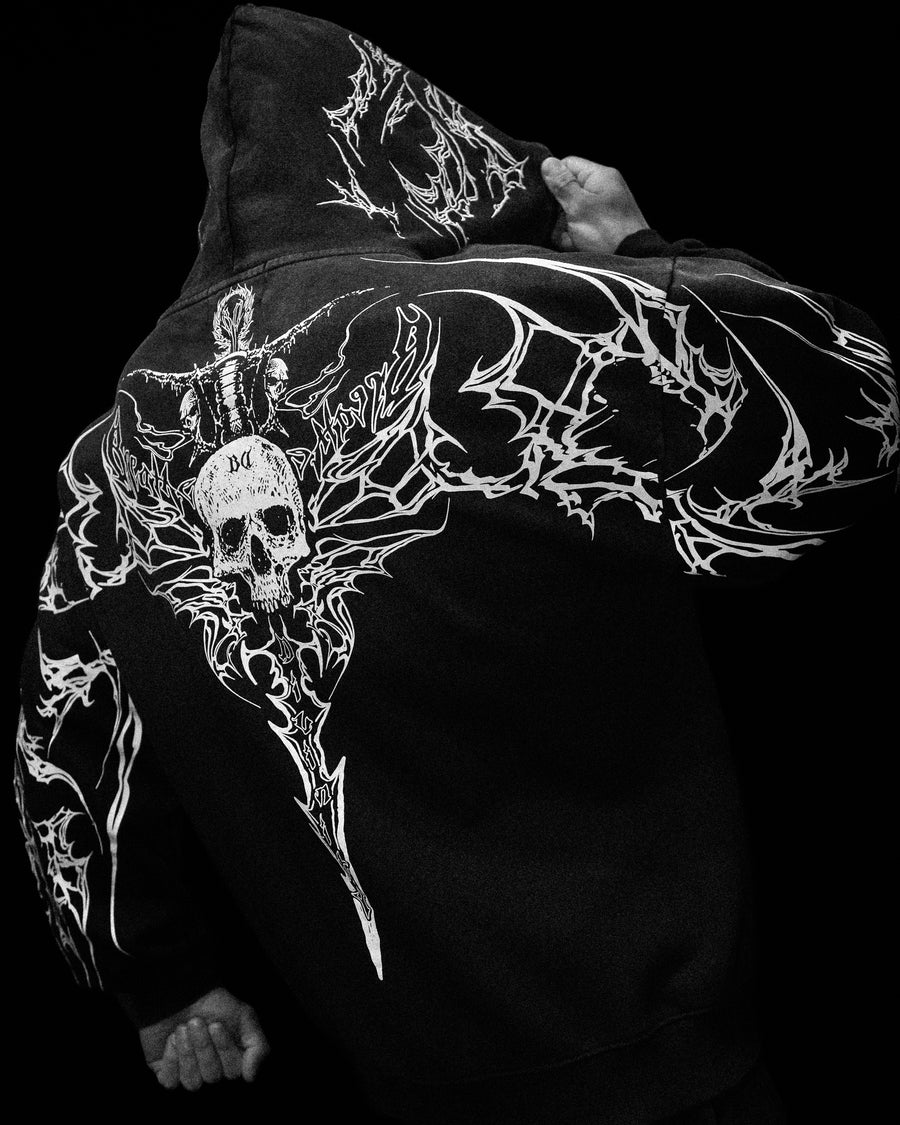 Kingslayer Oversized Zip-up hoodie [SMOKE]