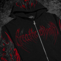 Berserker Oversized Zip-up Hoodie [HELLFIRE]