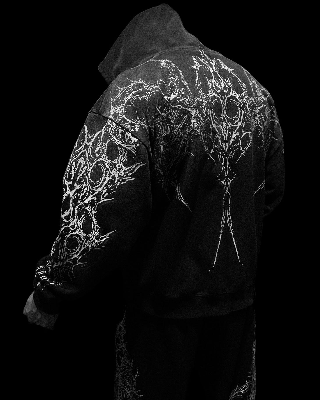 Nocturnal Oversized Zip-up Hoodie [SMOKE]