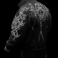 Nocturnal Oversized Zip-up Hoodie [SMOKE]