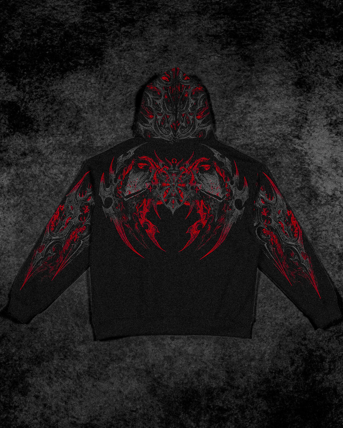 Berserker Oversized Zip-up Hoodie [HELLFIRE]
