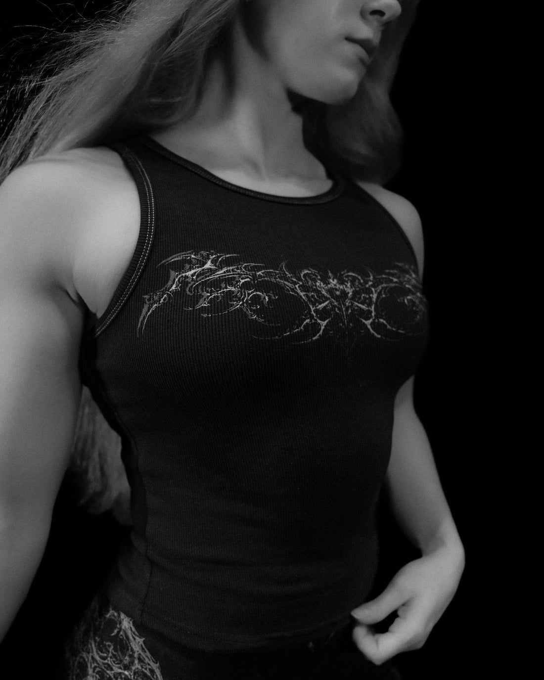 Women's Chaos Ribbed Tank Top [CEMENT]