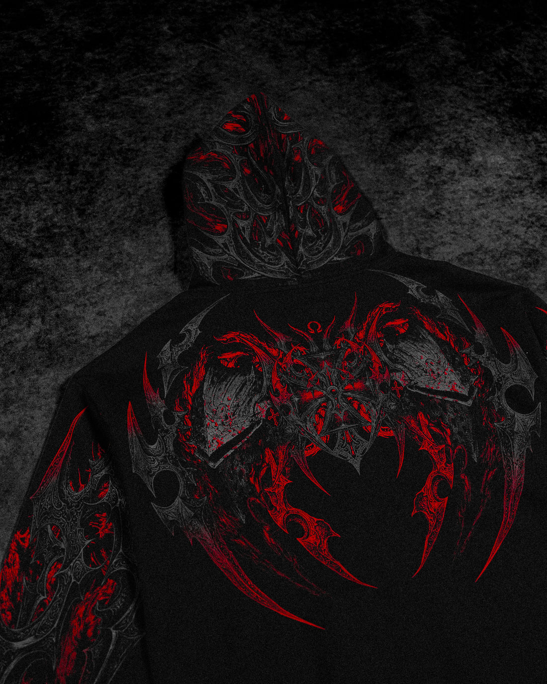 Berserker Oversized Zip-up Hoodie [HELLFIRE]