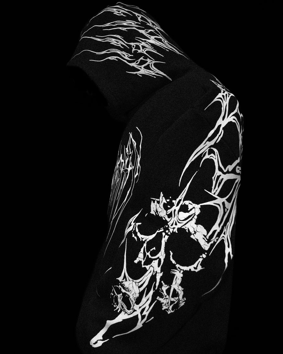 Doomslayer Oversized pullover hoodie [VOID BLACK]