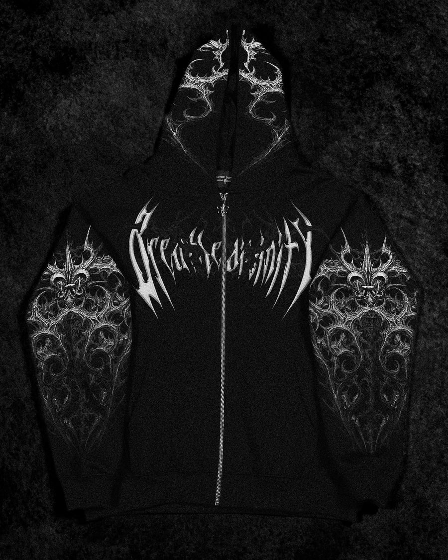 トップス Breathedivinity MIDNIGHT Heavenly Knight Oversized Zip-up Hoodie [MIDNIGHT] – Breathedivinity