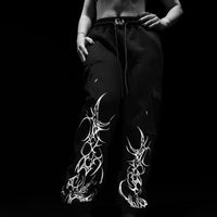 Women's Scarlet Kiss Cargo Sweatpants [VOID BLACK]