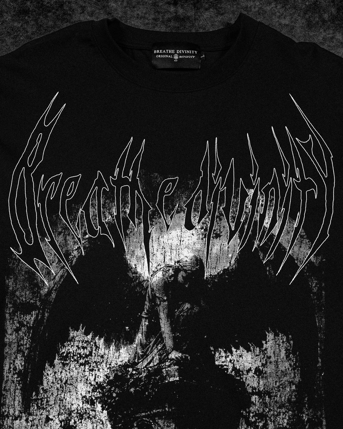 Death Portrait Oversized Longsleeve T-shirt [VOID BLACK]