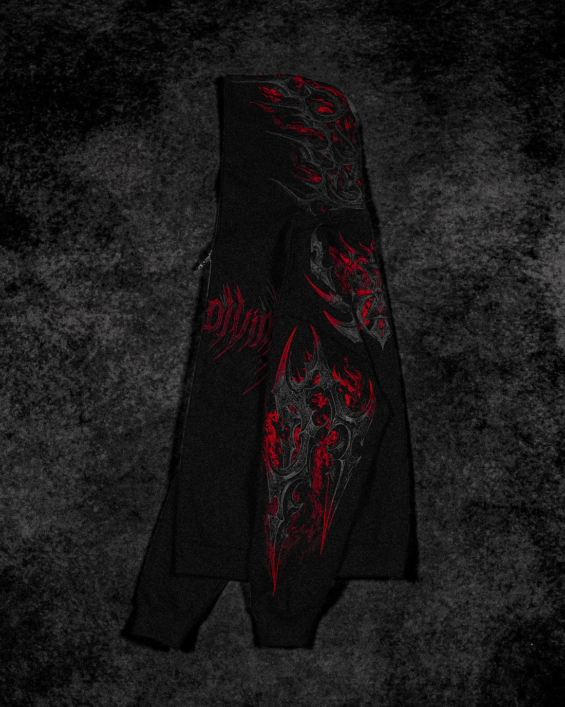 Berserker Oversized Zip-up Hoodie [HELLFIRE]