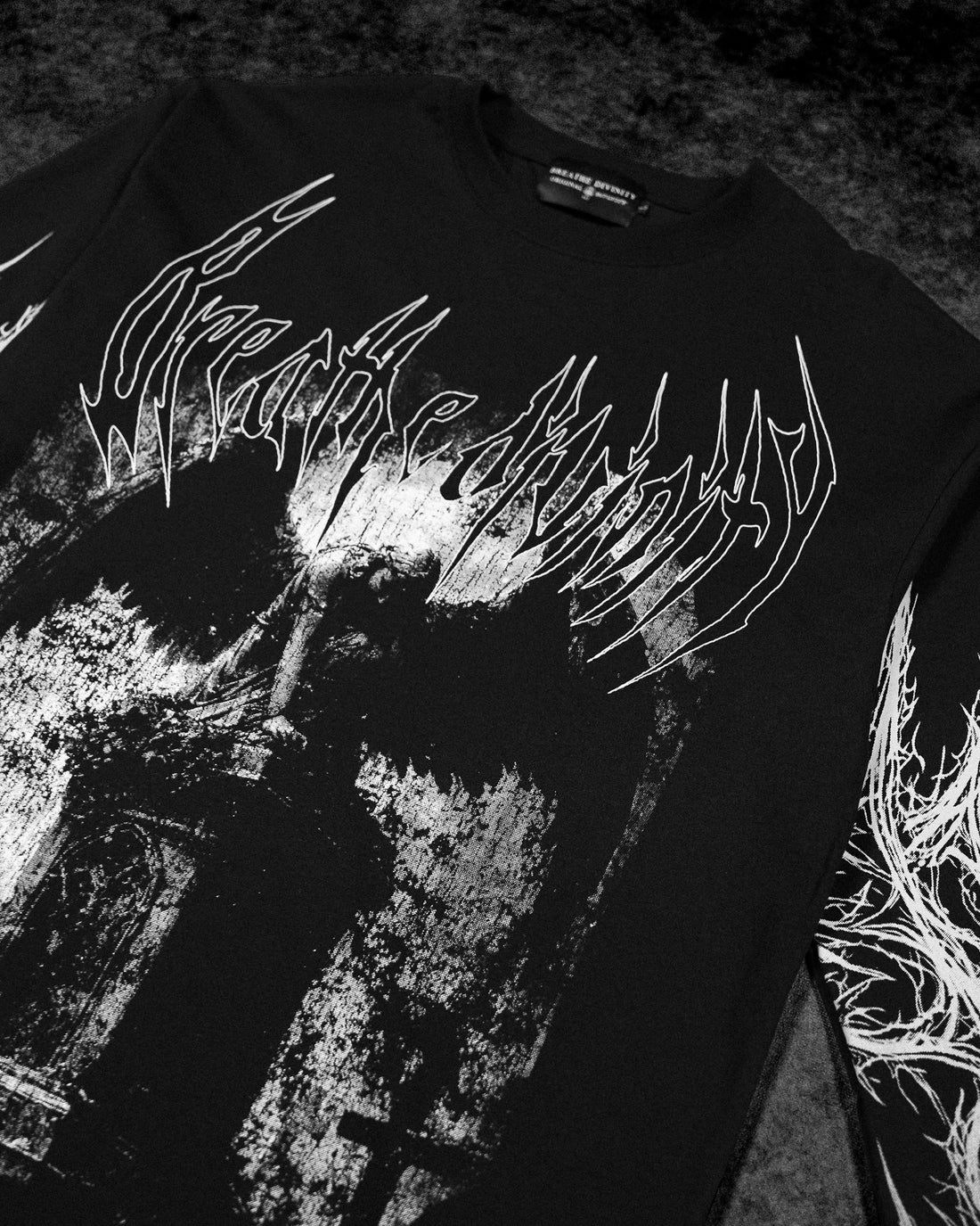 Death Portrait Oversized Longsleeve T-shirt [VOID BLACK]
