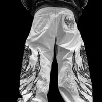 Soul Decay Oversized Distressed Denim Jeans [DIVINE WHITE]