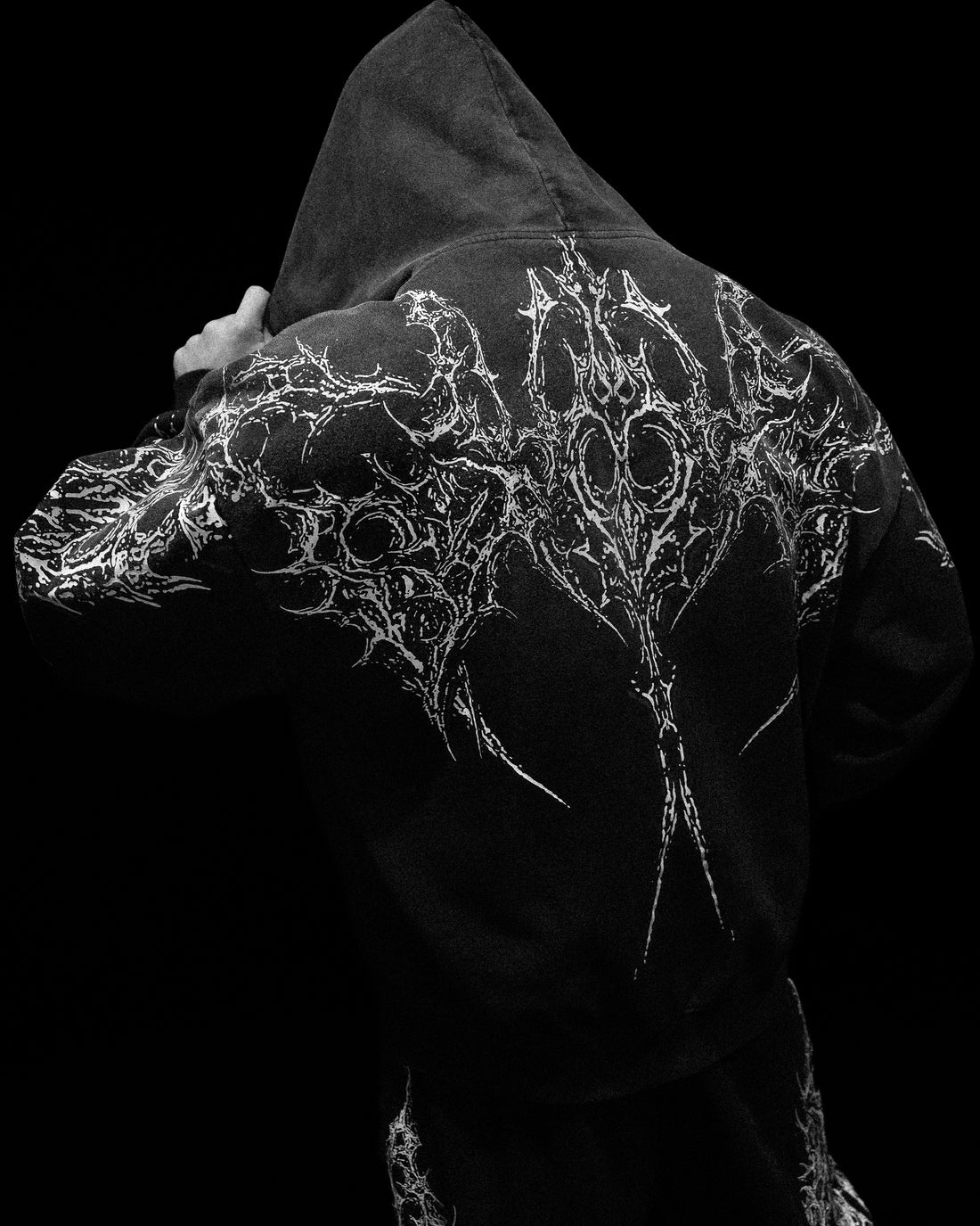 Nocturnal Oversized Zip-up Hoodie [SMOKE]